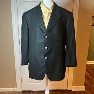 Burdi Chicago Men's BLACK Sports Coat Blazer Custom READ